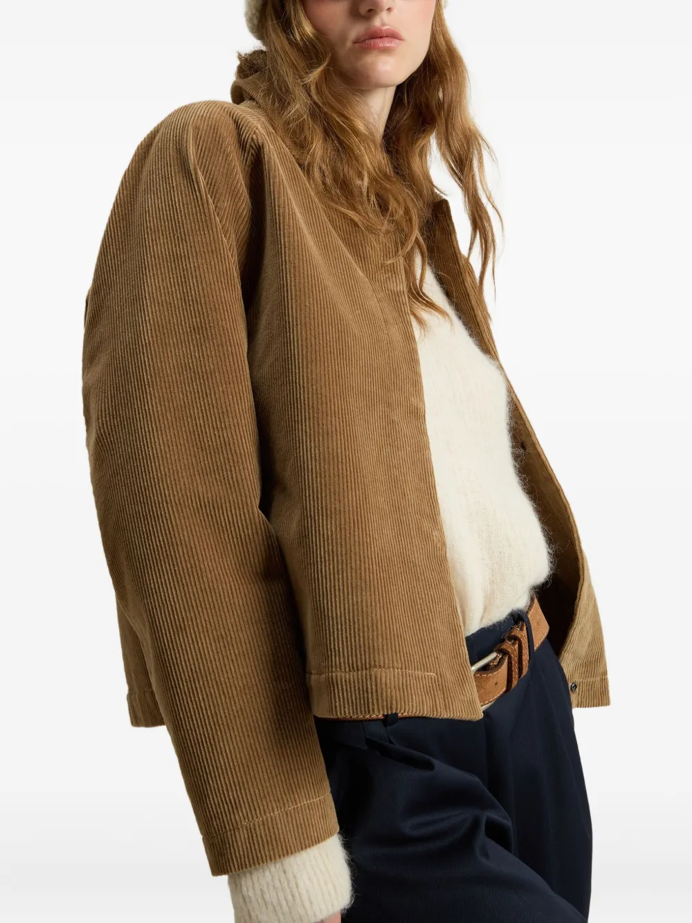 Woolrich Corduroy Overshirt In Brown