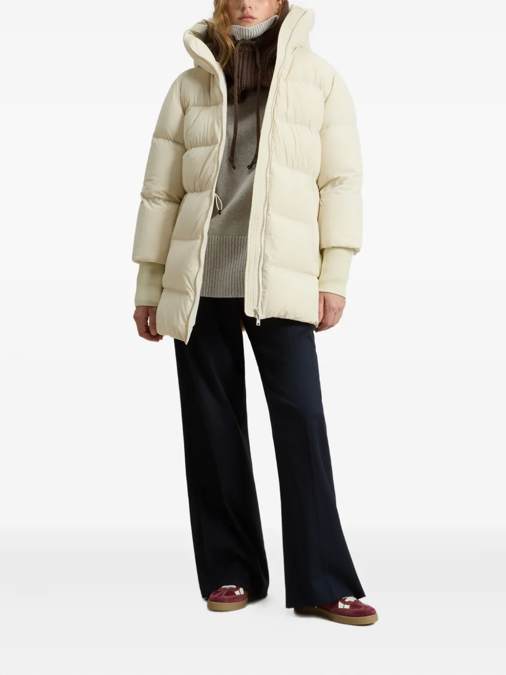 Woolrich Oversized jas met capuchon - Wit