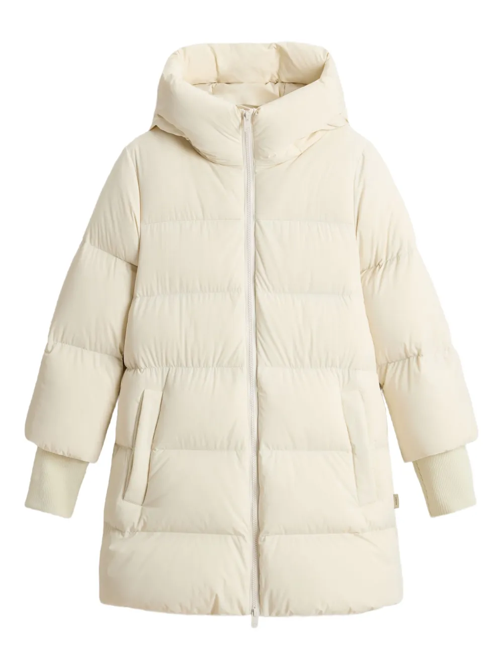 Woolrich フーデッド キルティングコート - ホワイト Woolrich フーデッド キルティングコート - ホワイト