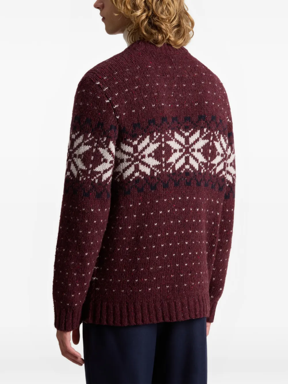 Woolrich Fair Isle jacquard sweater Rood