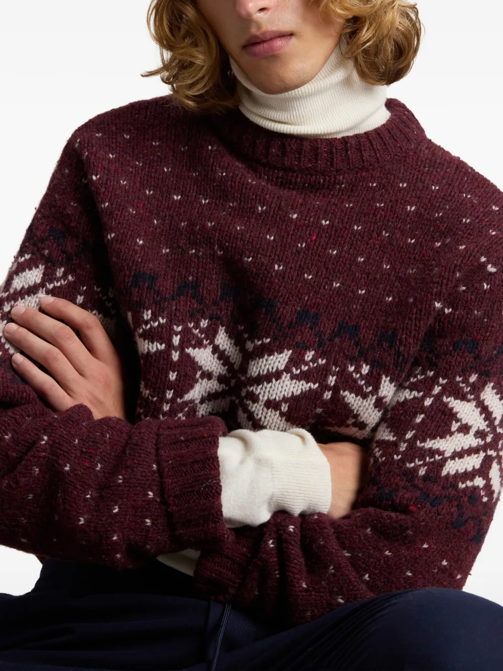 Woolrich Fair Isle jacquard sweater Rood