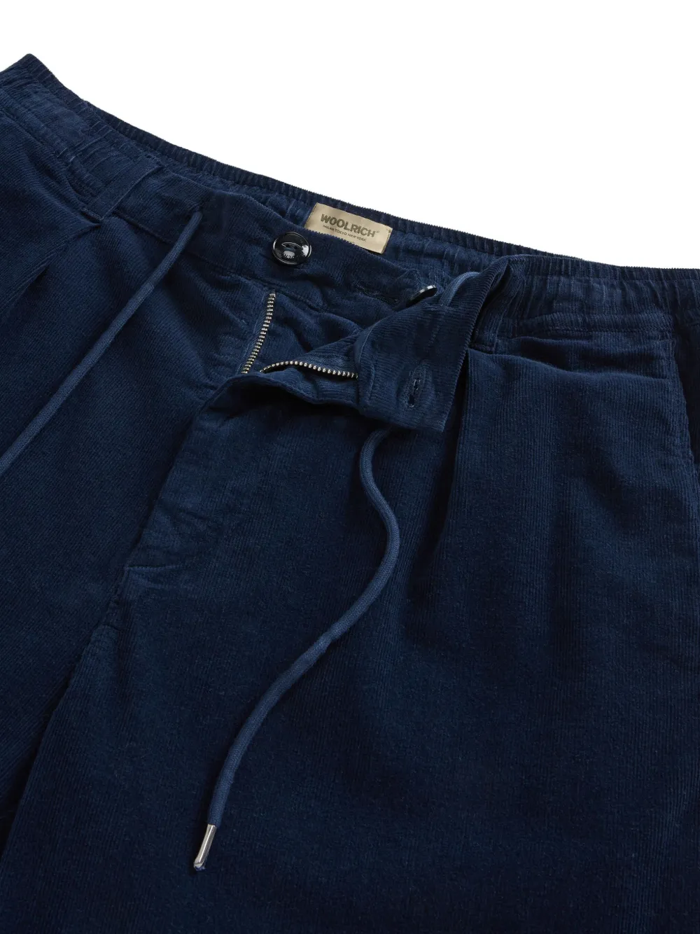 Woolrich Pleated Drawstring Trousers In Blue