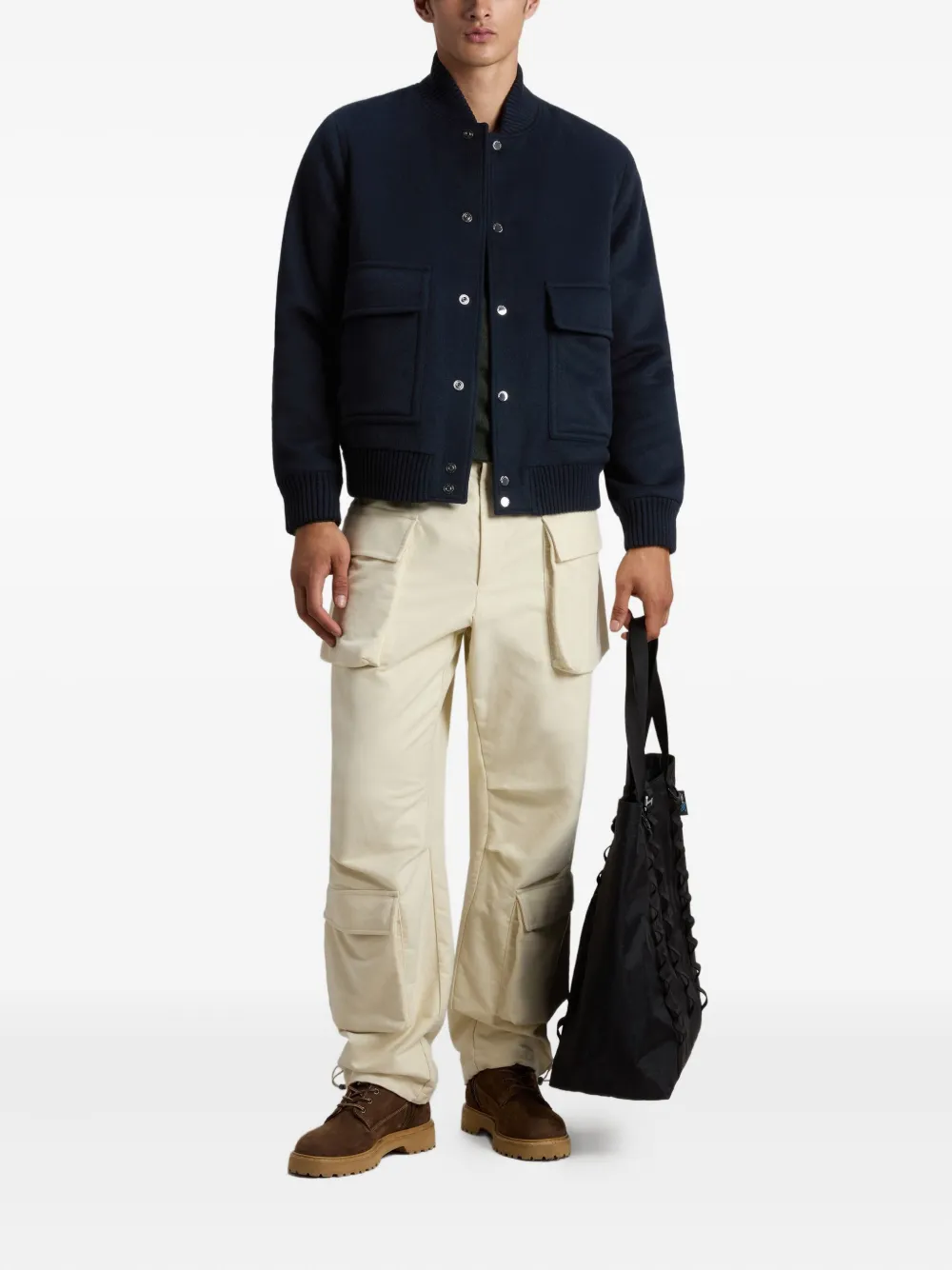 Woolrich twill-weave patch-pocket bomber jacket | Bomber Jackets | Image 2