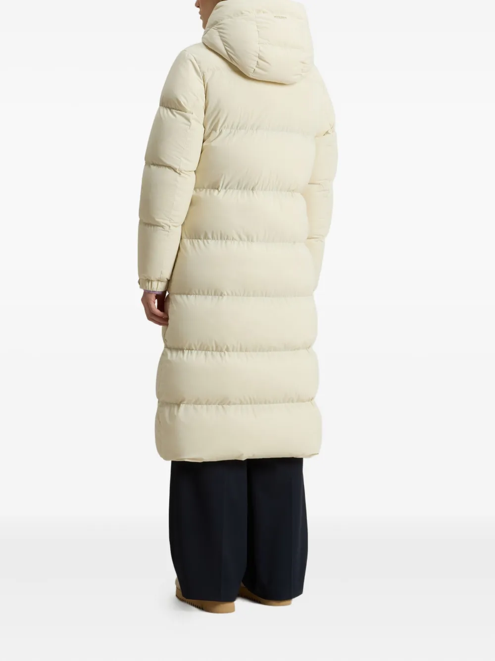 Woolrich Cloud Madison Hooded Quilted Coat In Neutral