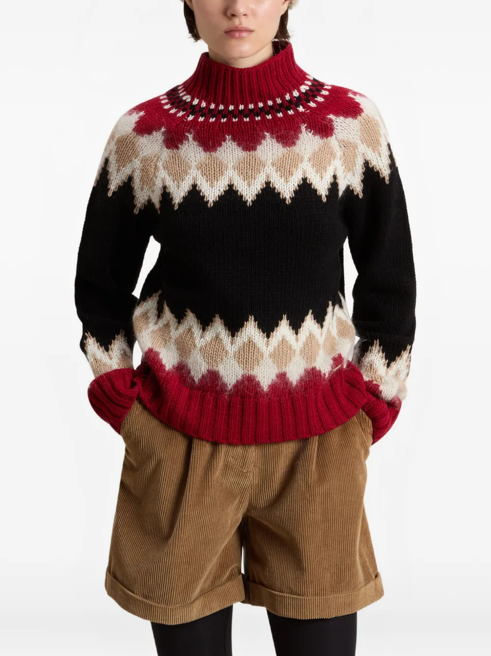 Woolrich Fair Isle Patterned Crew-neck Sweater In Multi
