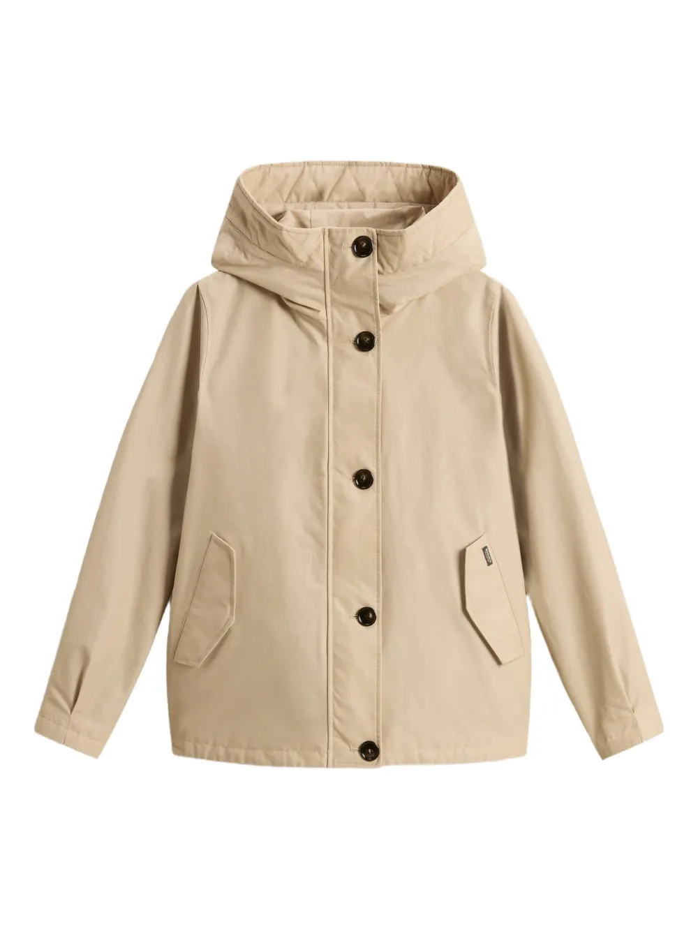 Woolrich hooded buttoned jacket | Neutrals | Image 1