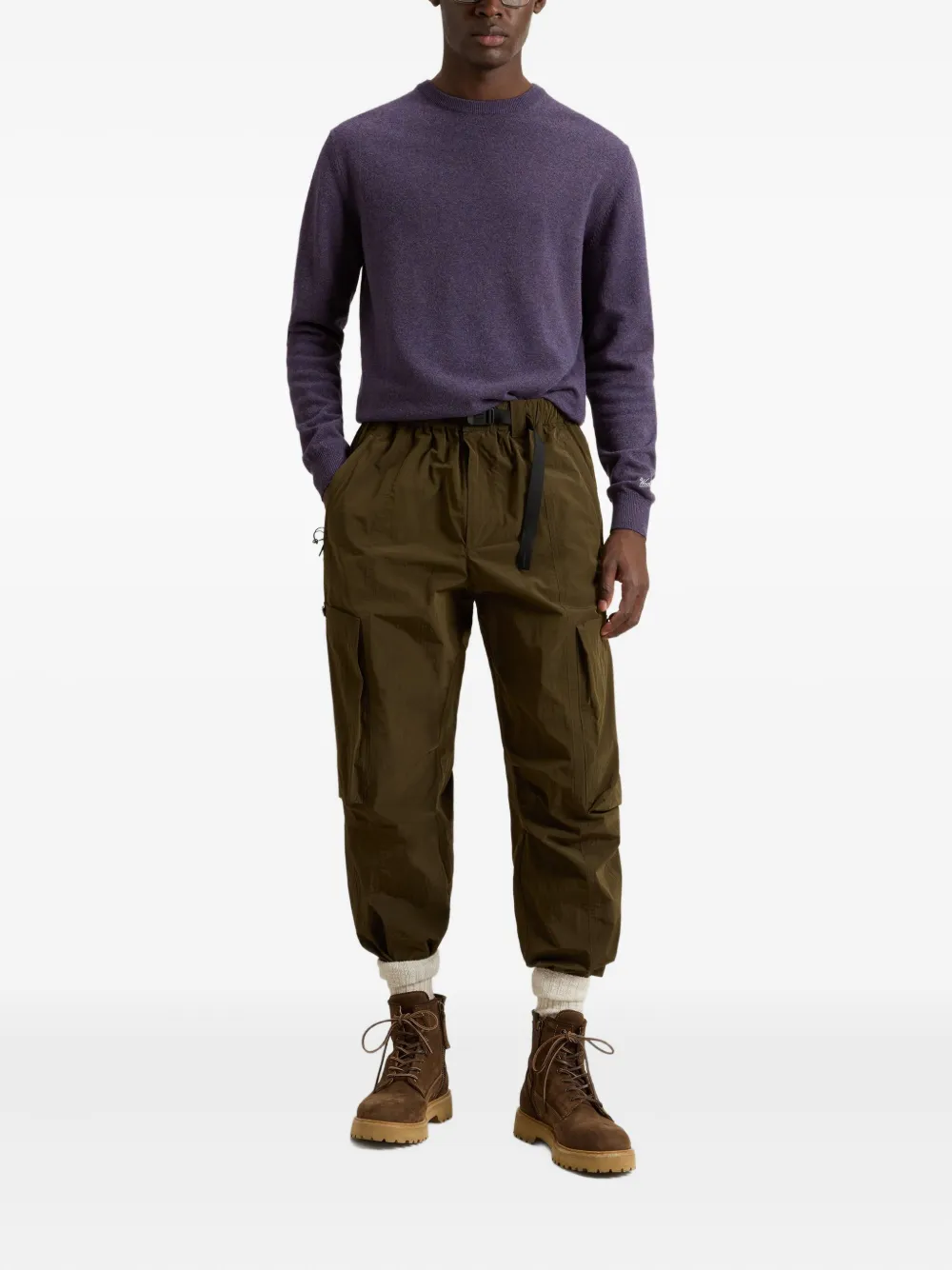 Woolrich Trui met ronde hals - Paars