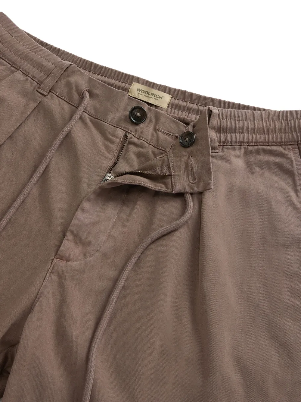 Woolrich Pleated Drawstring Trousers In Brown