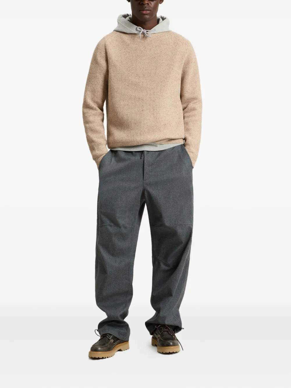 Woolrich Ribgebreide trui - Beige