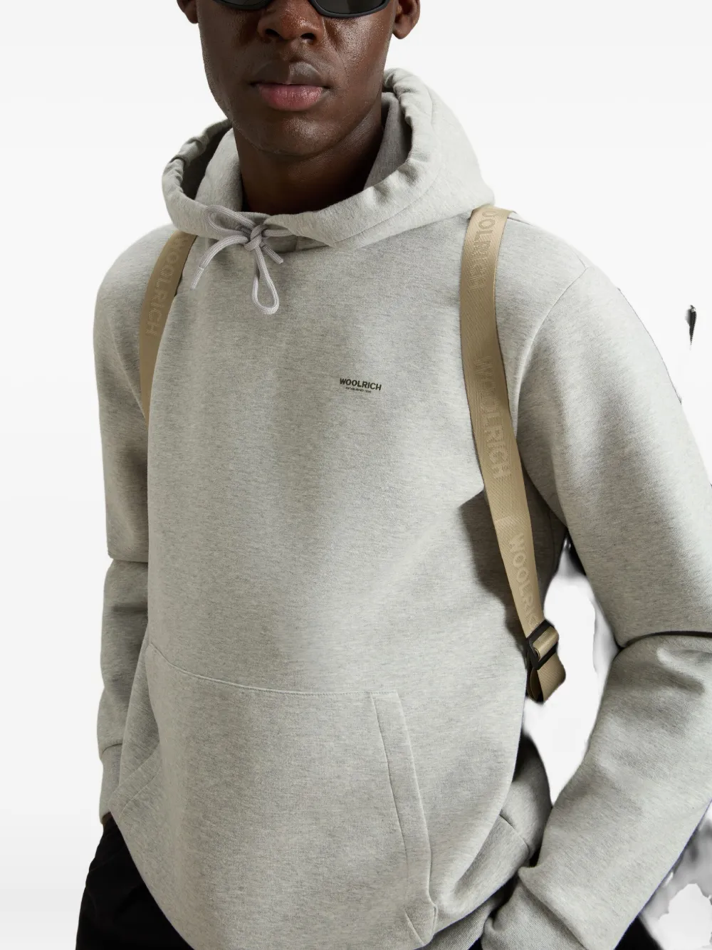 Woolrich stretch hooded puffer jacket Zwart