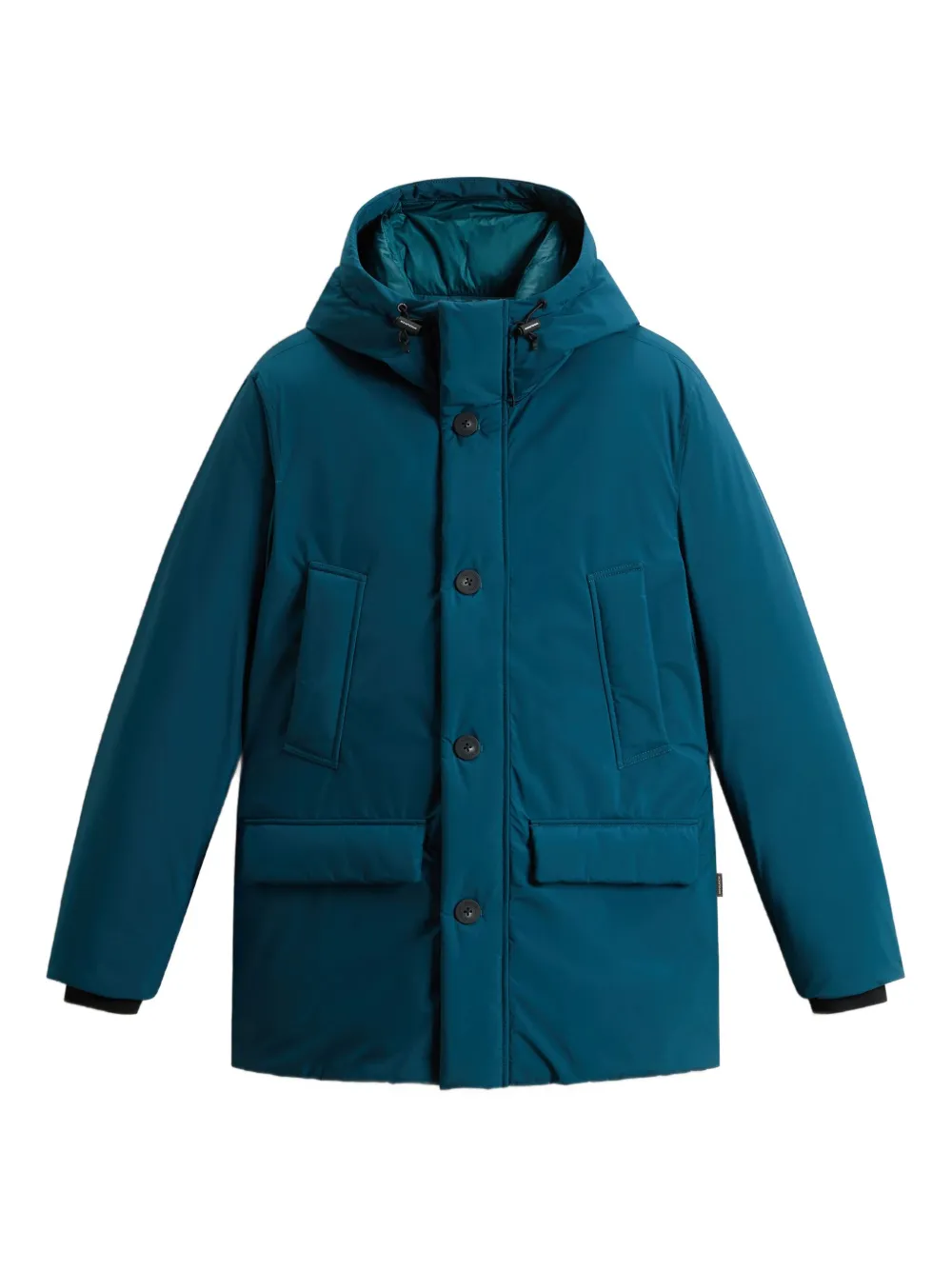 Woolrich hooded button-fastening jacket | Blue | Image 1
