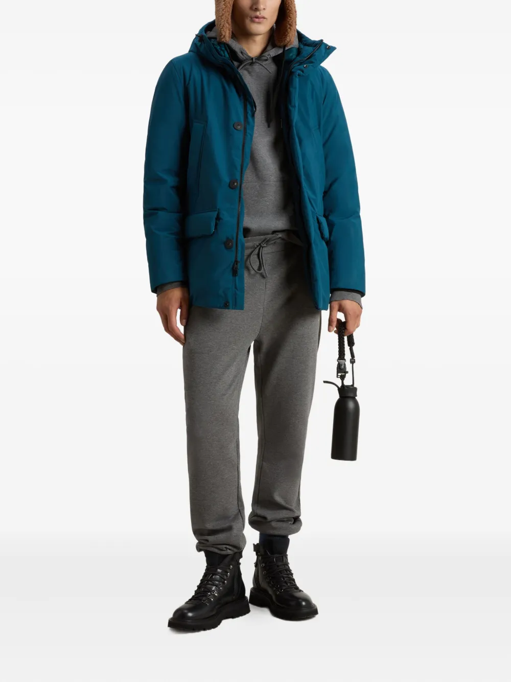 Woolrich hooded button-fastening jacket | Down Jackets | Image 2