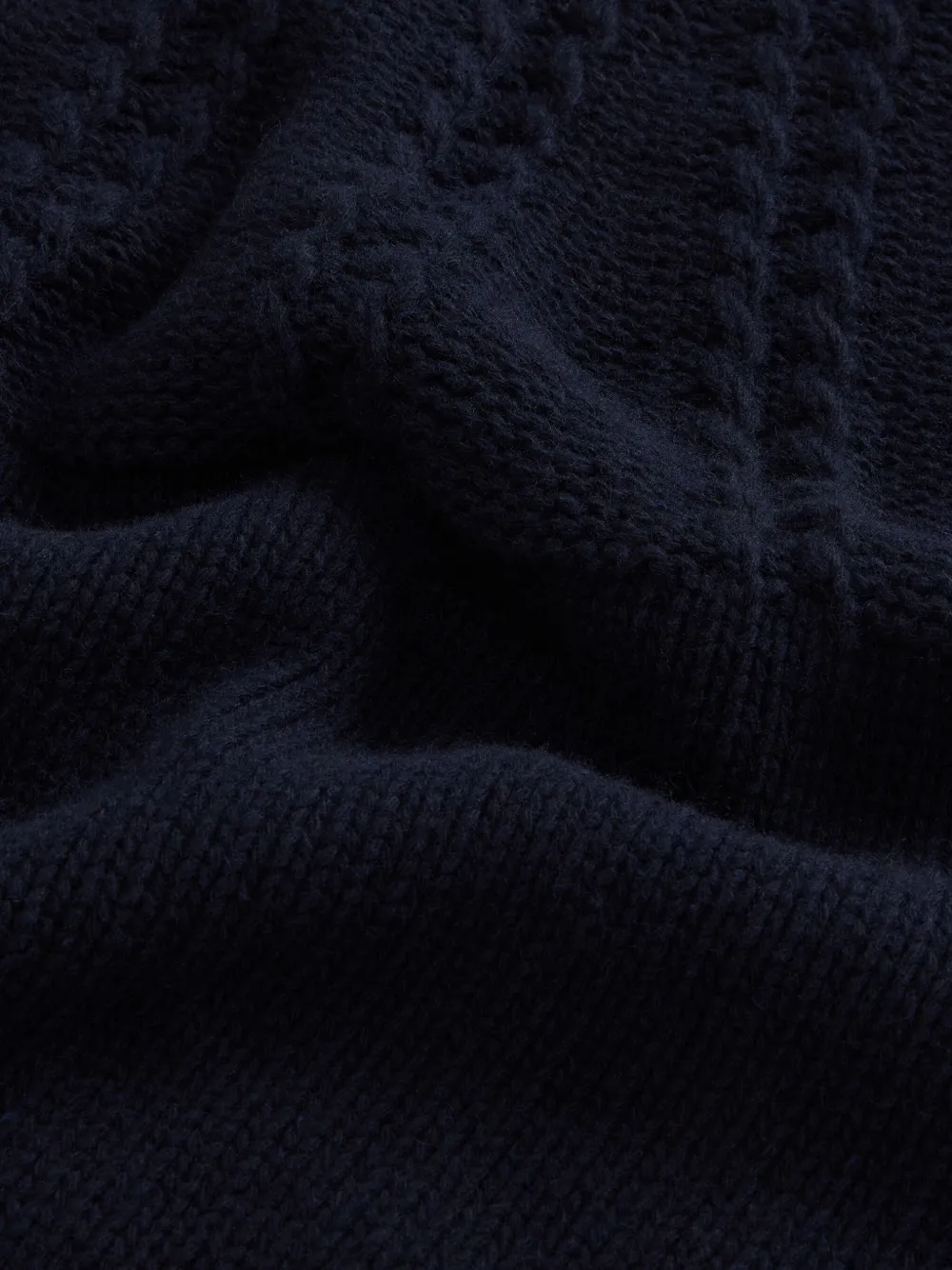Woolrich Cable-knit Turtleneck Jumper In Blue