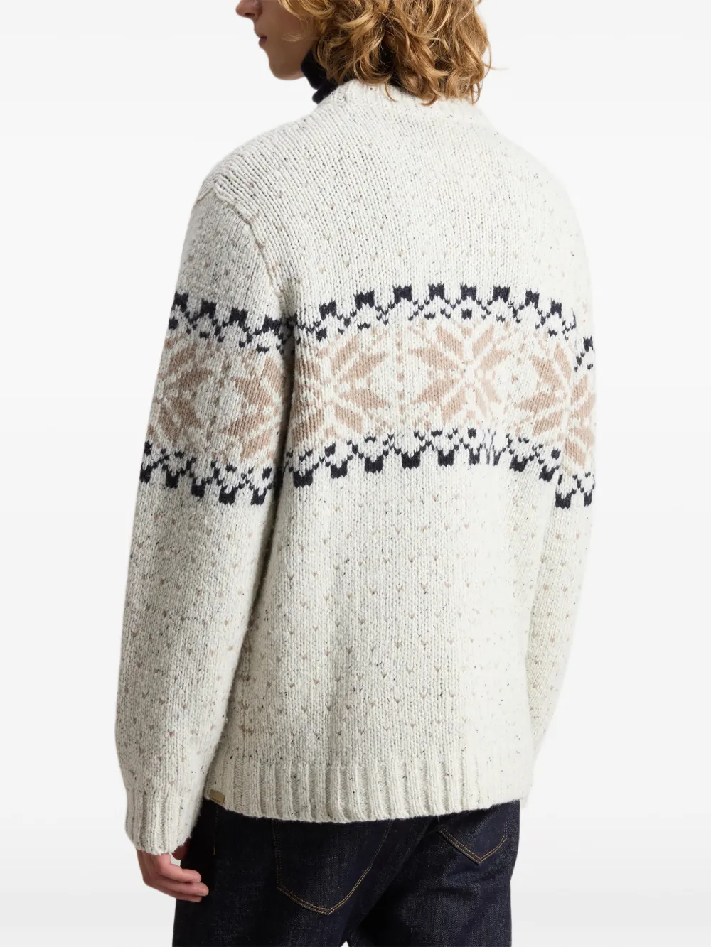 Woolrich Fair Isle jacquard sweater Beige