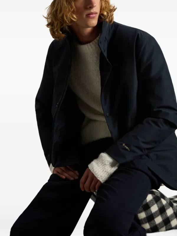 Woolrich Hooded Buttoned Jacket | Blue | FARFETCH