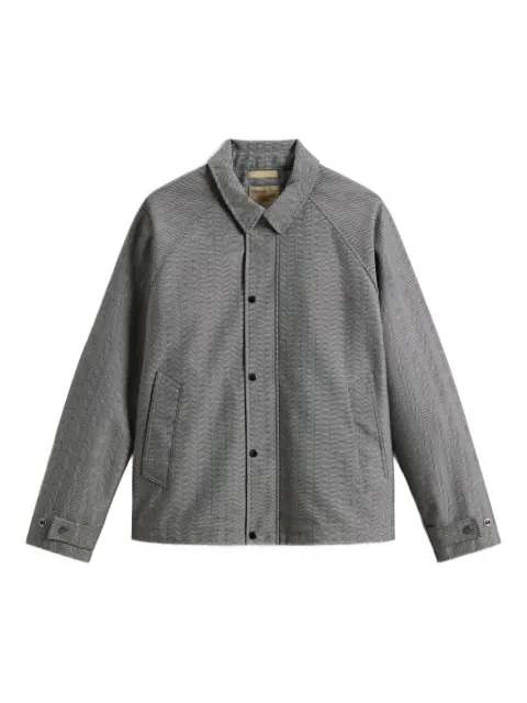 Woolrich herringbone-pattern button jacket