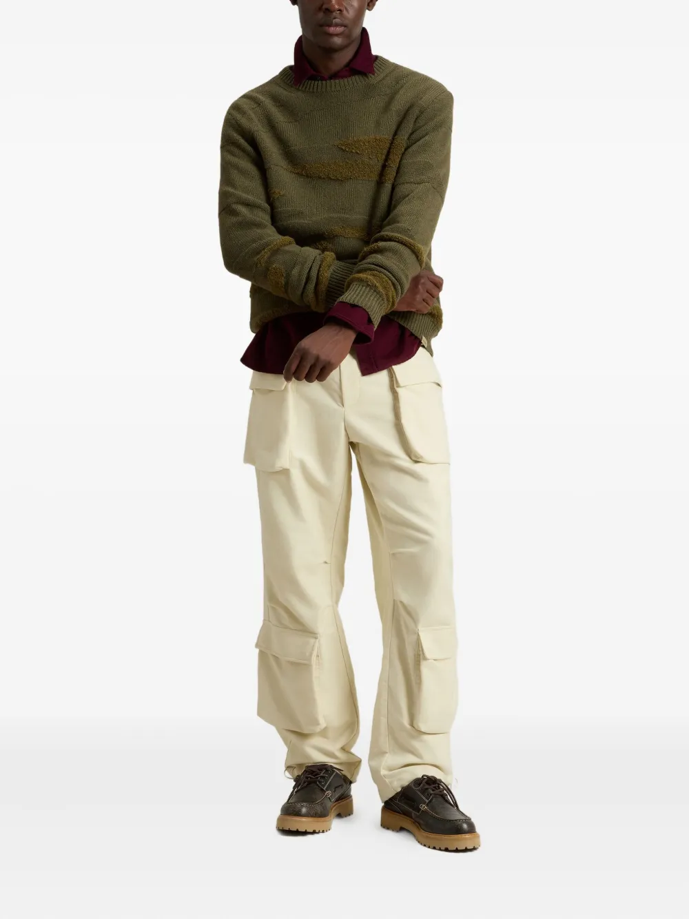 Woolrich Trui met ronde hals - Groen