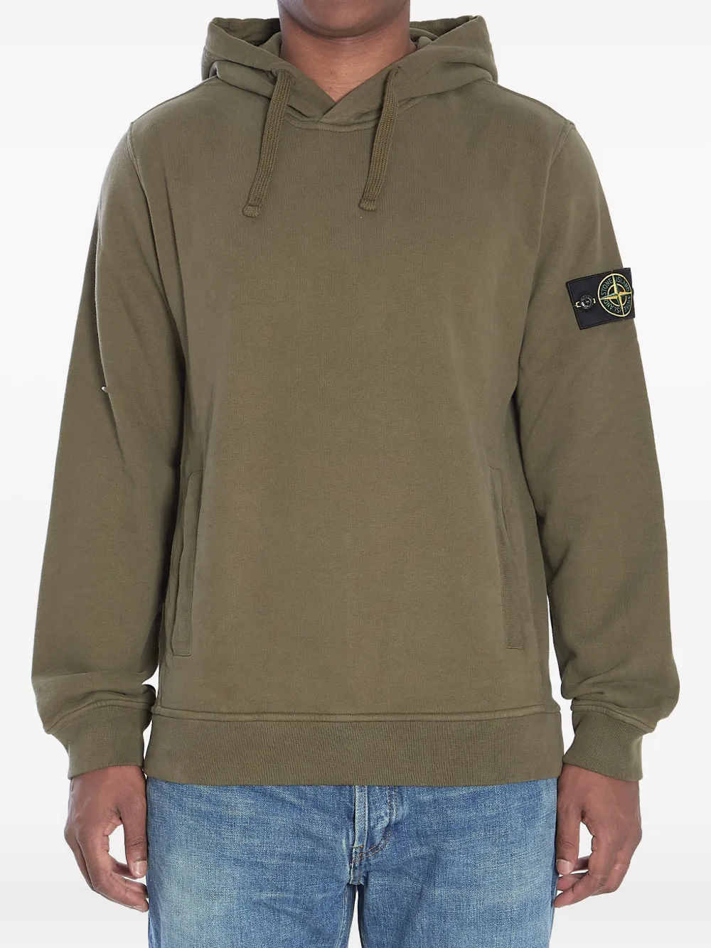 Stone Island kangaroo-pocket hoodie Groen