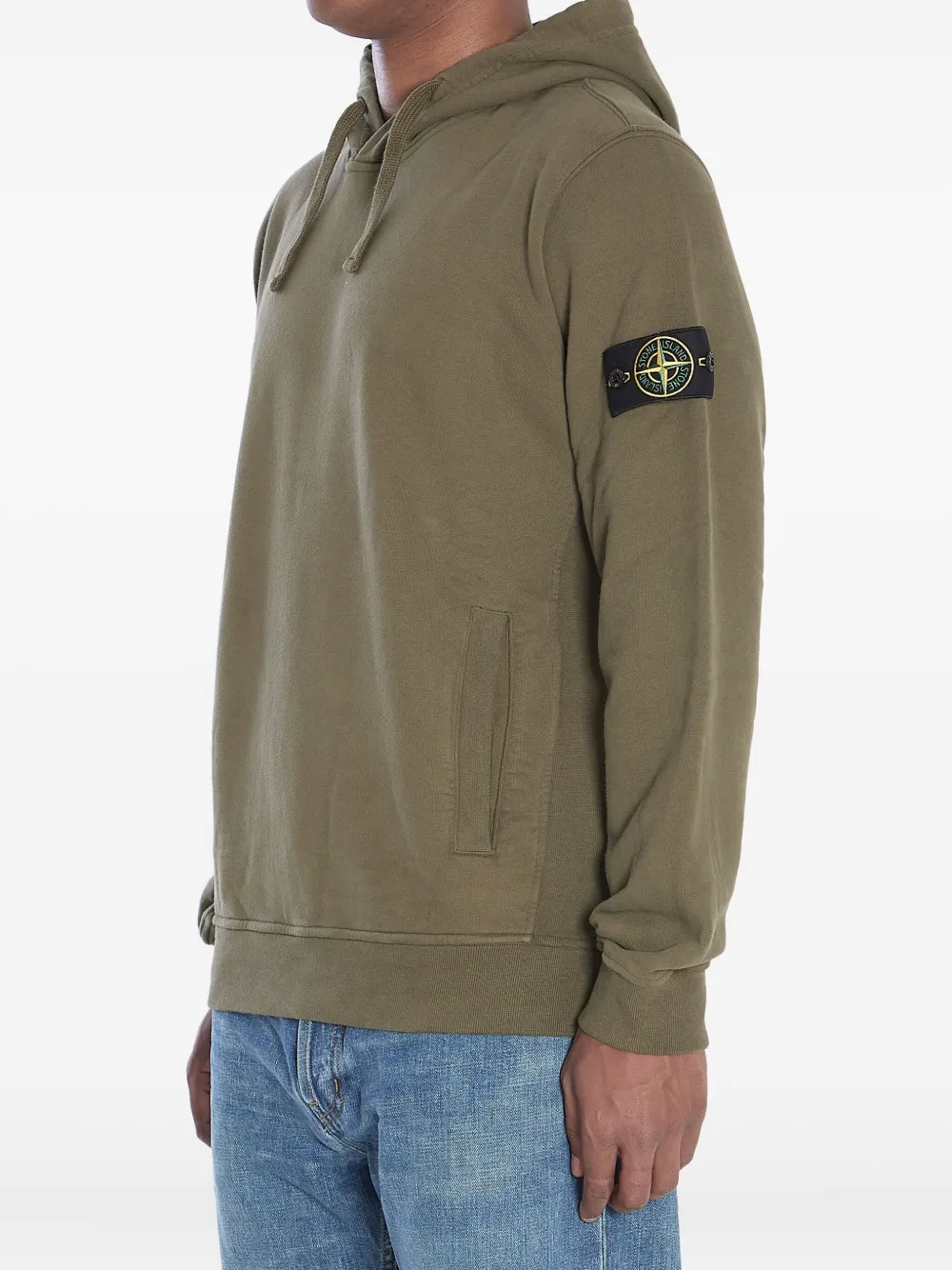 Stone Island kangaroo-pocket hoodie Groen