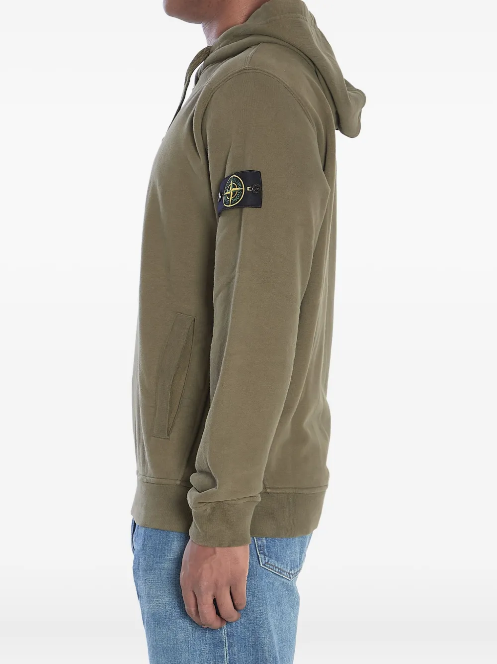Stone Island kangaroo-pocket hoodie Groen