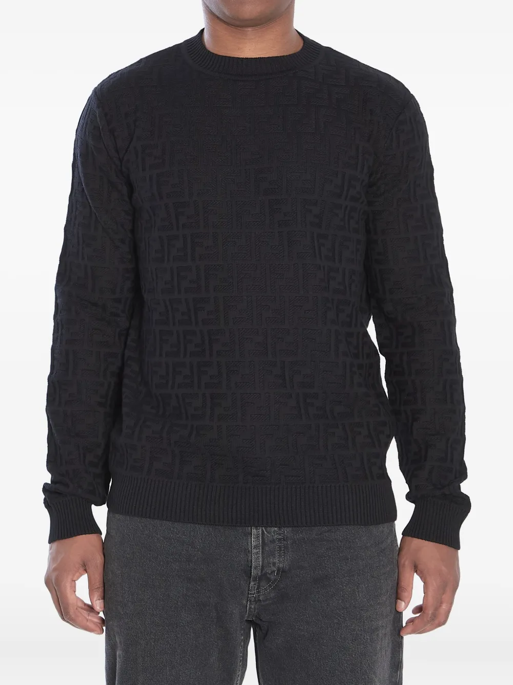 FF-monogram crew-neck sweater