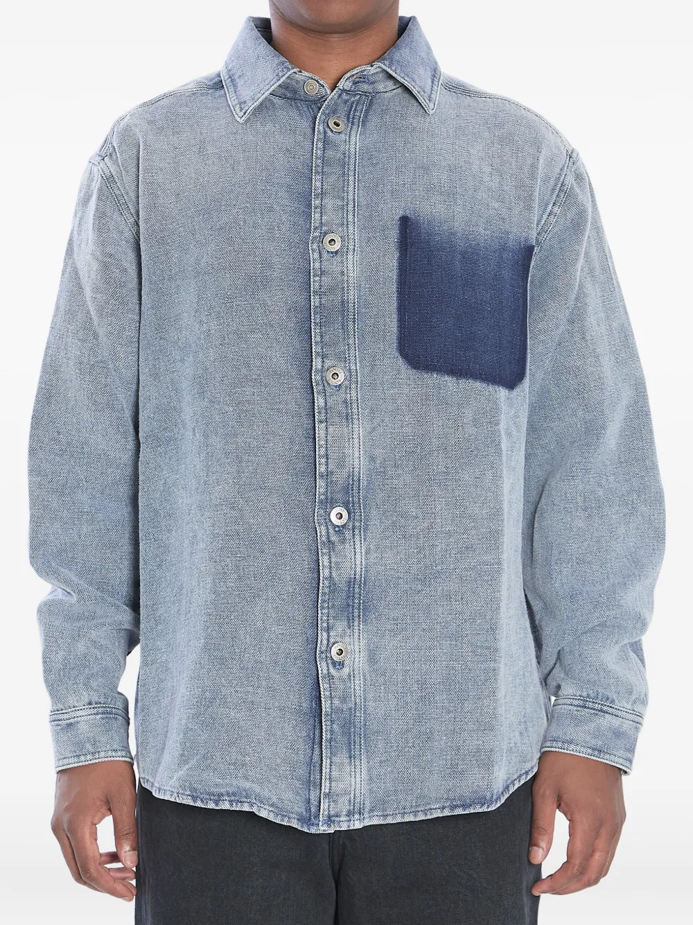 long-sleeve denim shirt