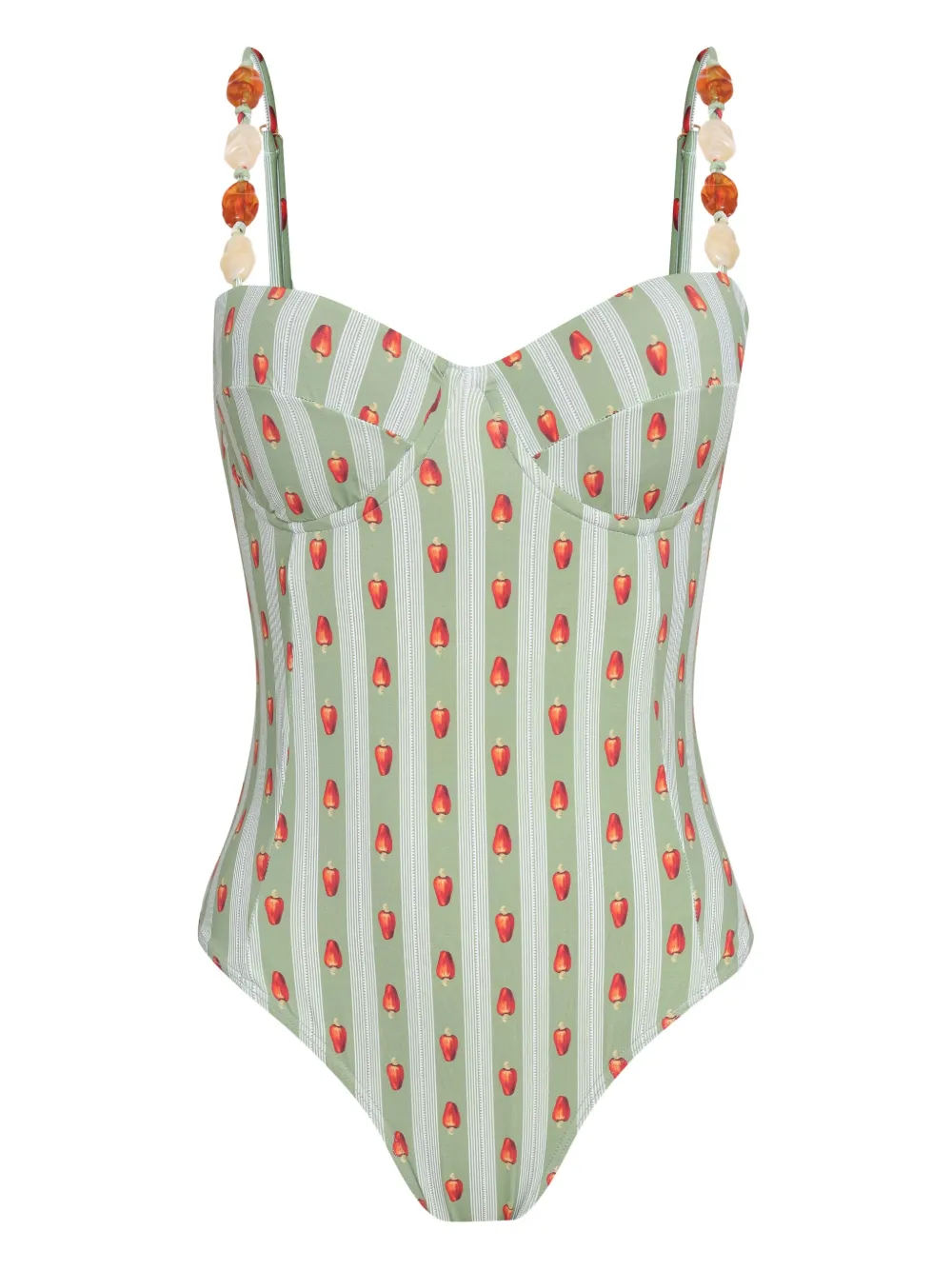 Brigitte Maithe printed swimsuit Groen