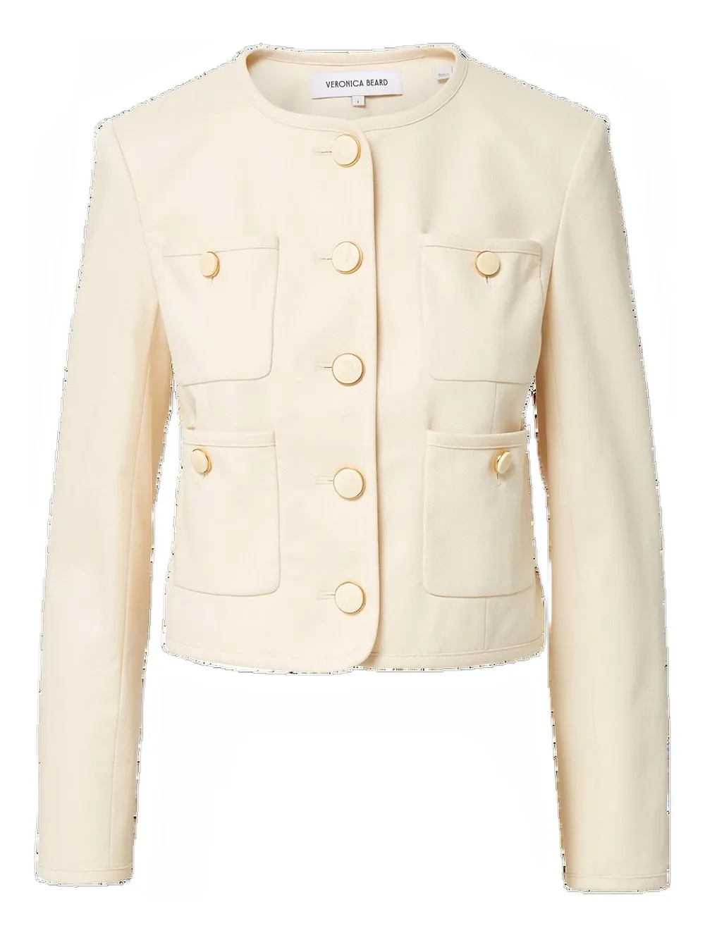 Veronica Beard Cirtane Button-detailed Jacket In Neutral