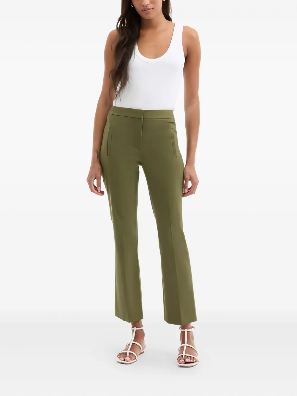 Veronica Beard Arte broek met zakdetail - Groen
