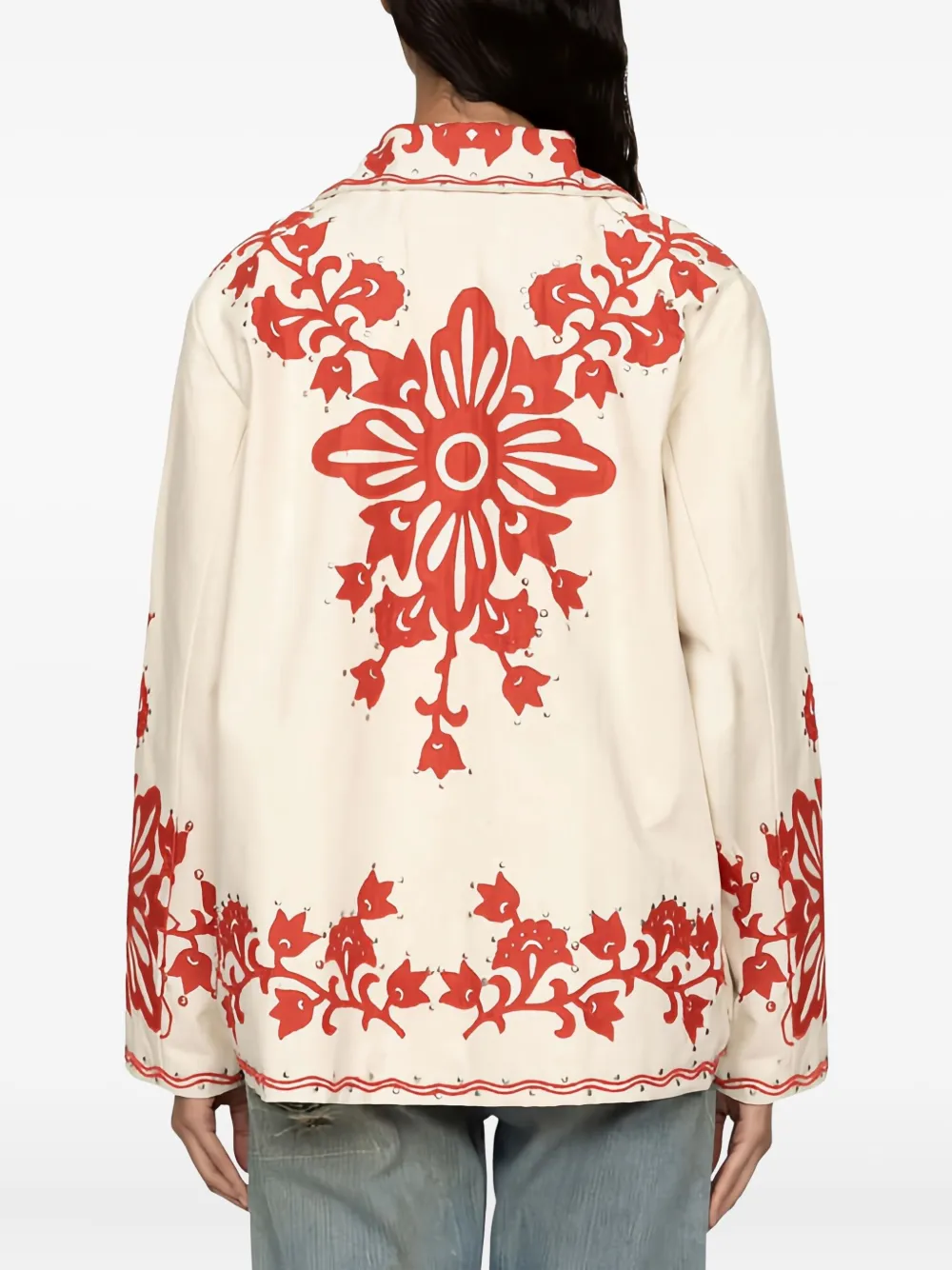 Sea Liliana Applique-floral Jacket In White