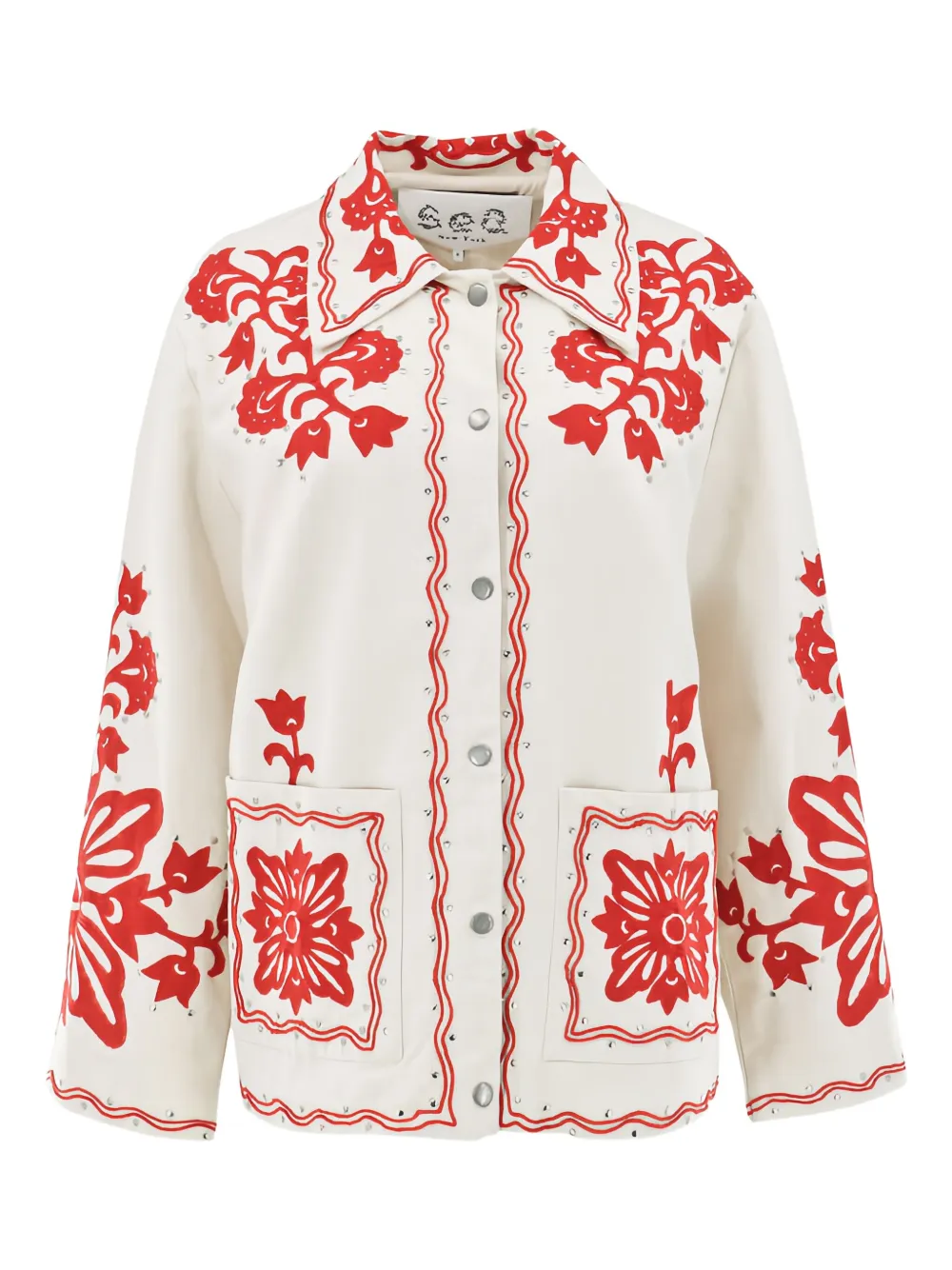 Sea Liliana Applique-floral Jacket In White