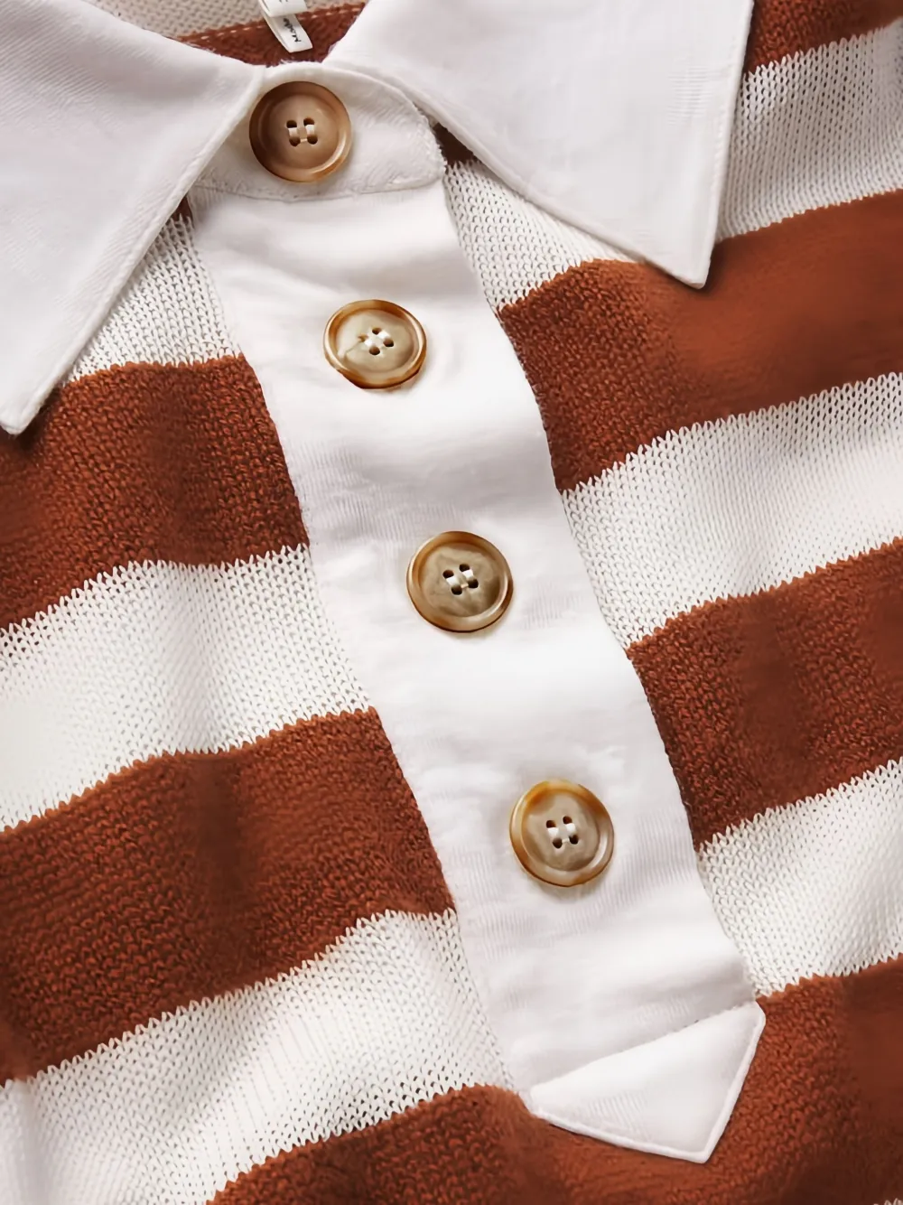 Frame Womens Chestnut Multi The Bold Striped Cashmere And Cotton Polo Shirt Xs In Multi