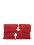 Simkhai Amaya suede clutch - Red