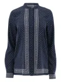 Veronica Beard polka-dot asymmetrical blouse - Blue