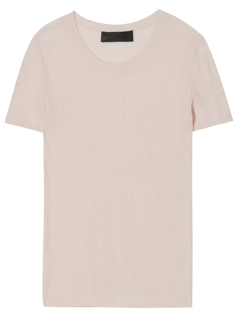 Nili Lotan Hettie Ribbed Crew-neck T-shirt In Burgundy