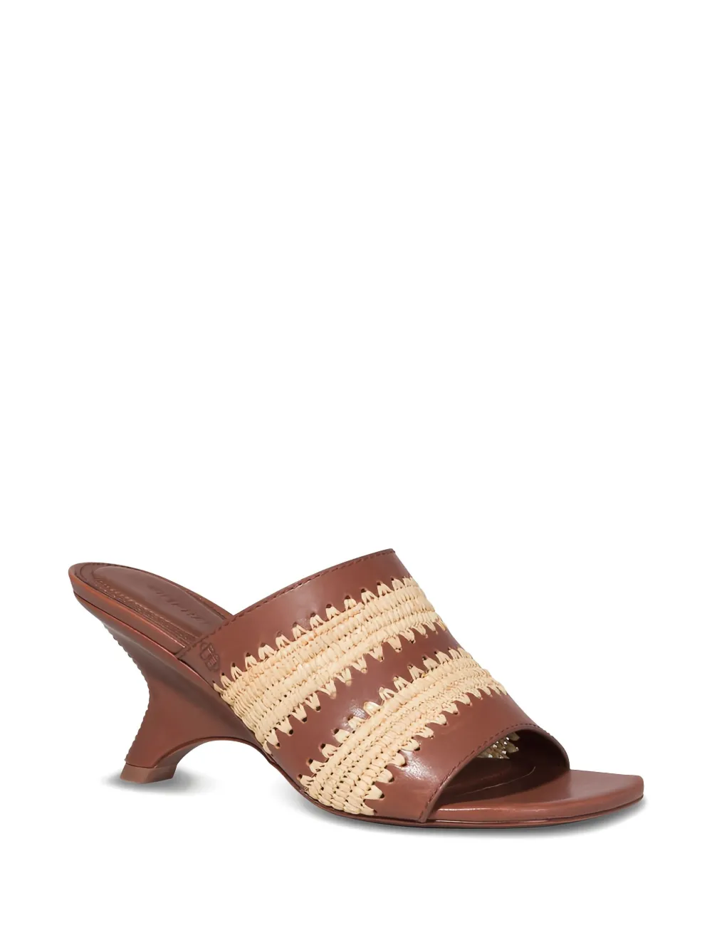 Simkhai 75mm Shadow raffia-detail wedge sandals | Heeled Mules | Image 2