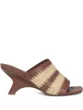 Simkhai 75mm Shadow raffia-detail wedge sandals - Brown