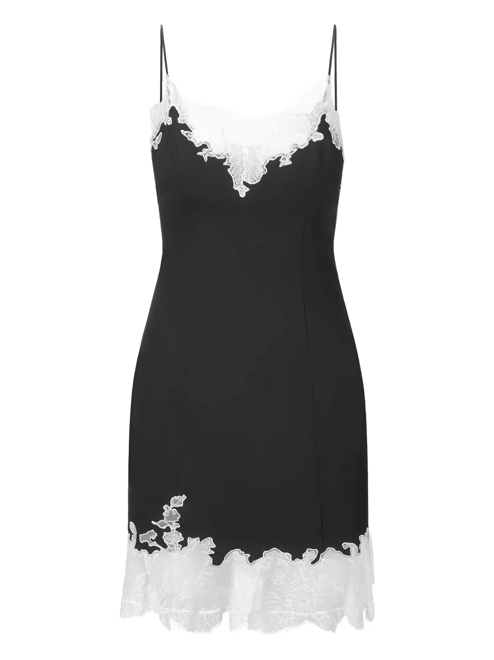 STAUD Nadia lace-trim mini dress | Black | Image 1