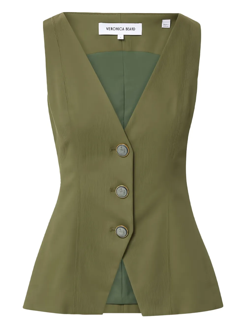 Veronica Beard Avalina waistcoat | Green | Image 1