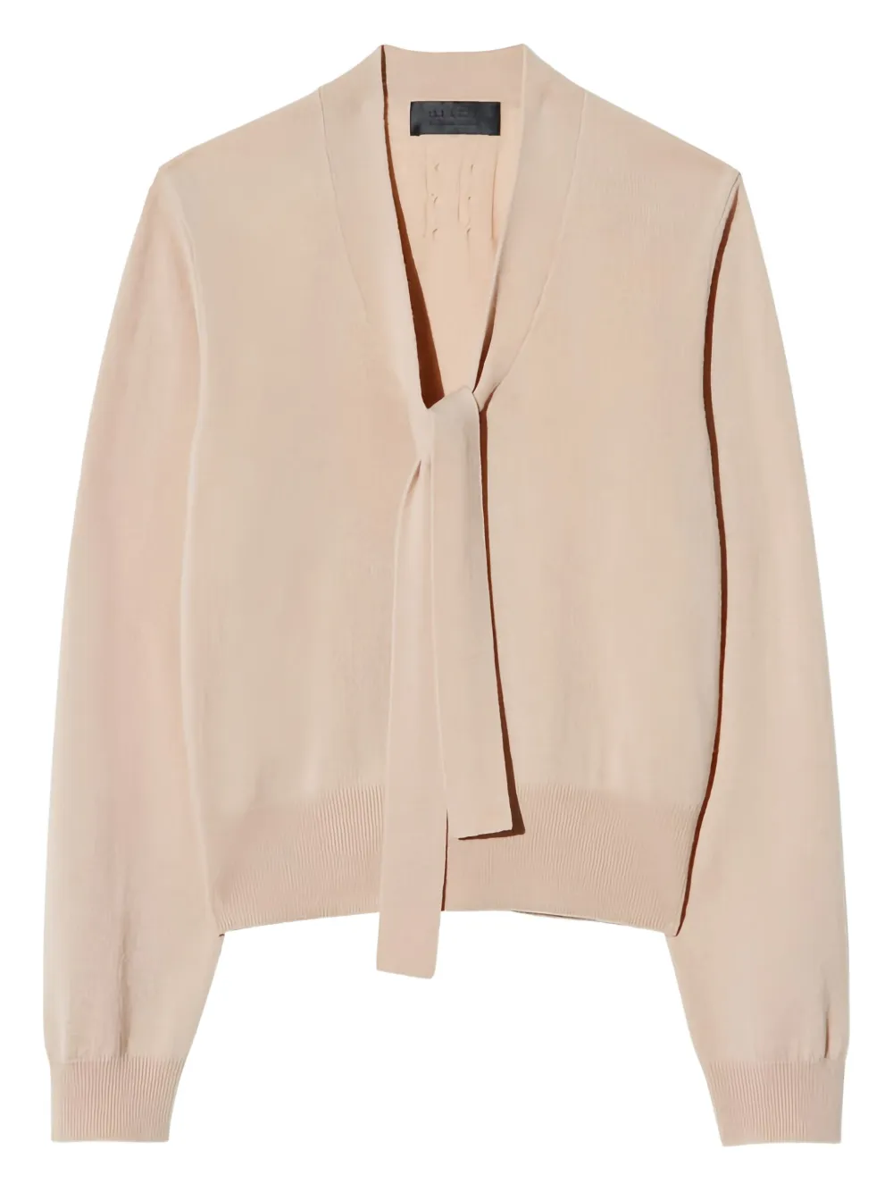 Nili Lotan ribbed tie-neck sweater | Neutrals | Image 1