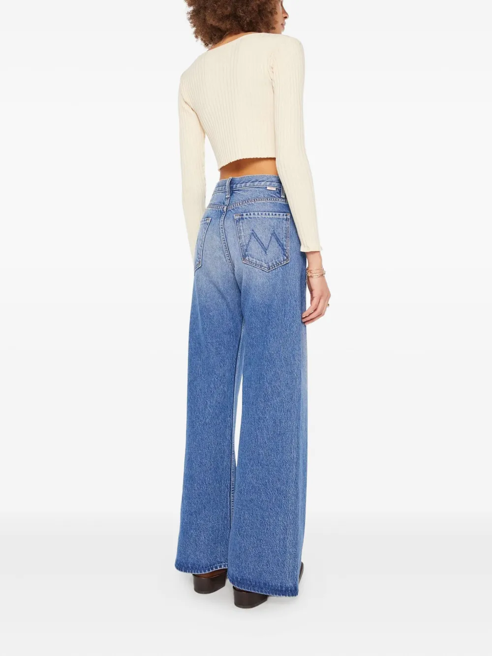 MOTHER The Lemon Twist Sneak jeans met knoop- en ritssluiting - Blauw