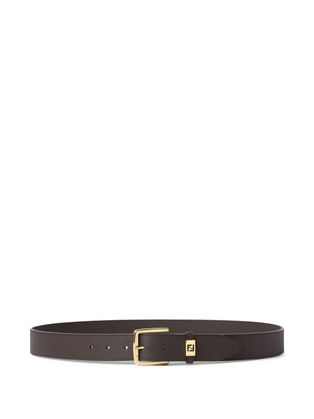 FENDI حزام بمشبك وبروش FF | بني | Image 1