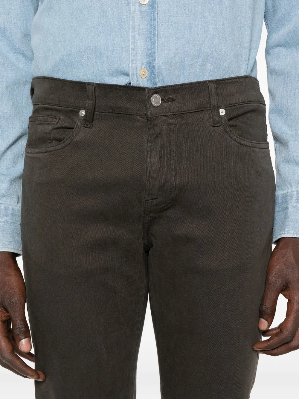 FRAME Slim-fit mid waist jeans Bruin