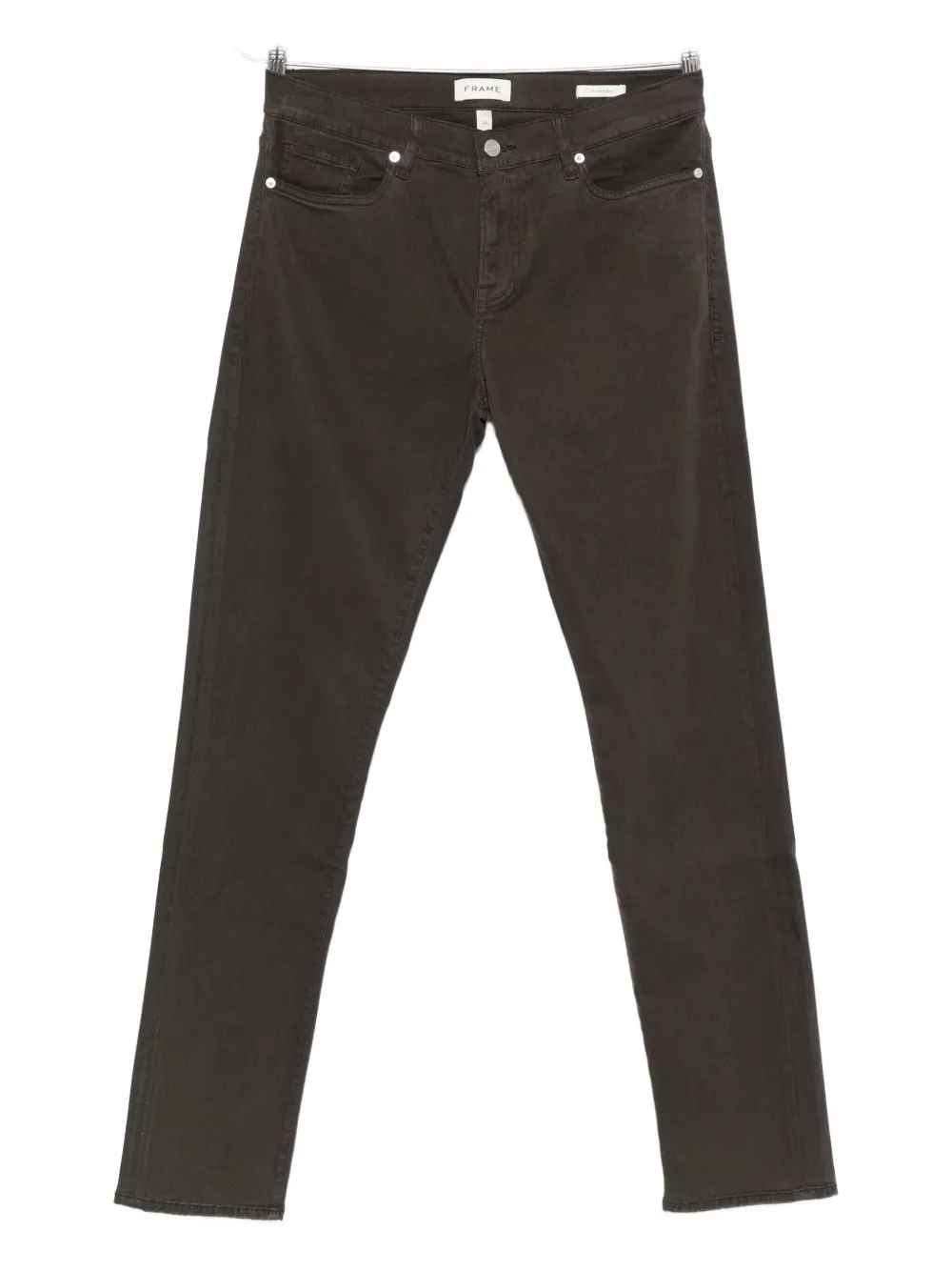 Frame Mid-rise Slim-fit Jeans In Brown