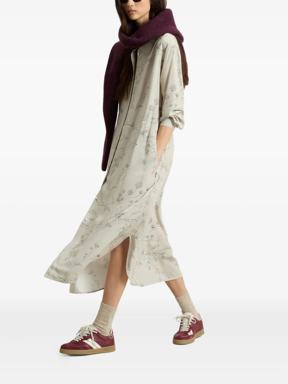 Woolrich Blousejurk met bloemenprint Beige