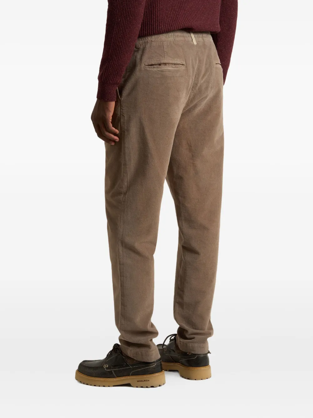 Woolrich Milton Pleated Drawstring Trousers In Brown