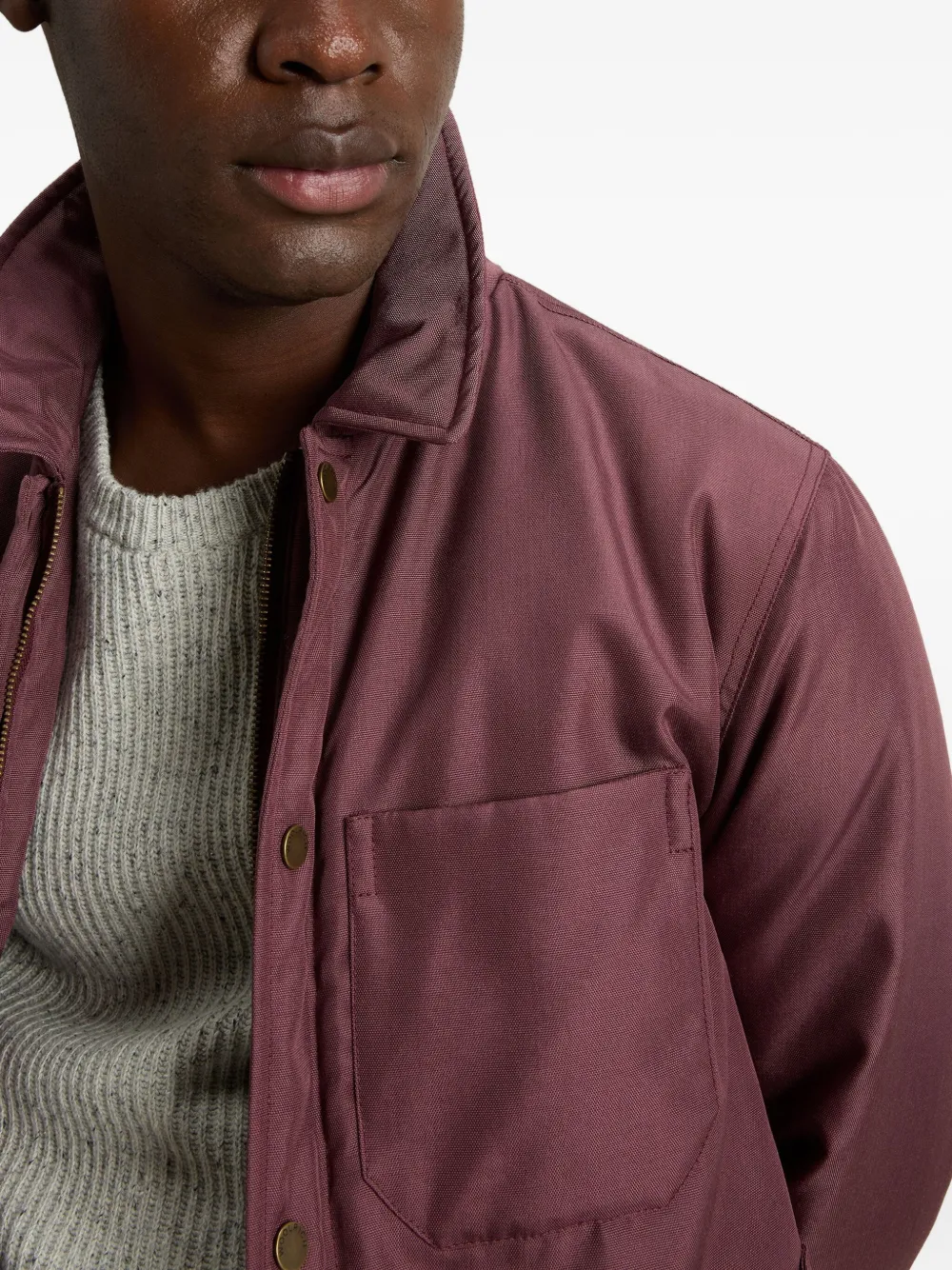 Woolrich Cordura Patch-pocket Jacket In Purple