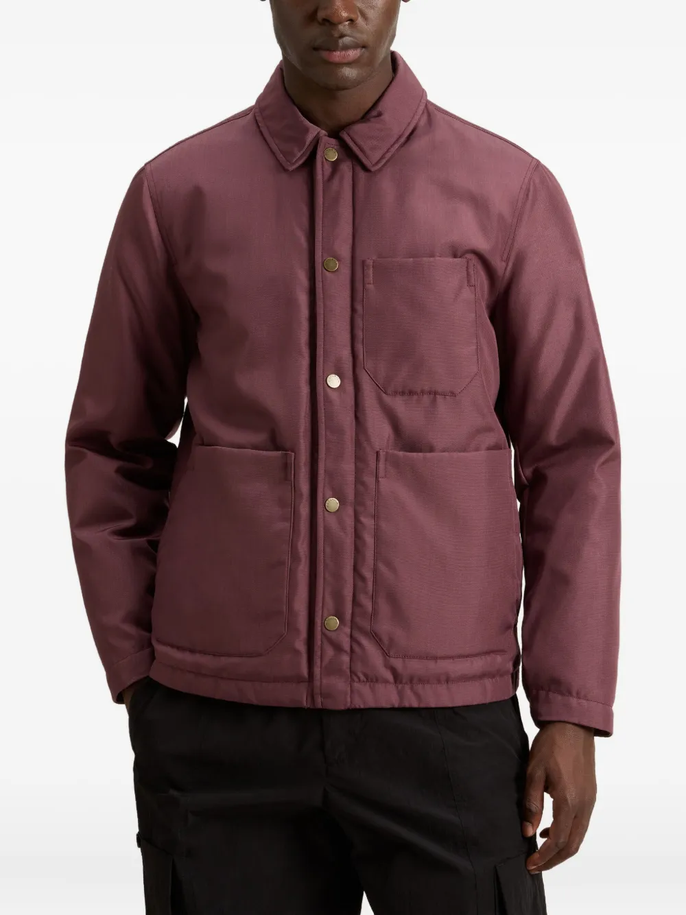 Woolrich Cordura Patch-pocket Jacket In Purple