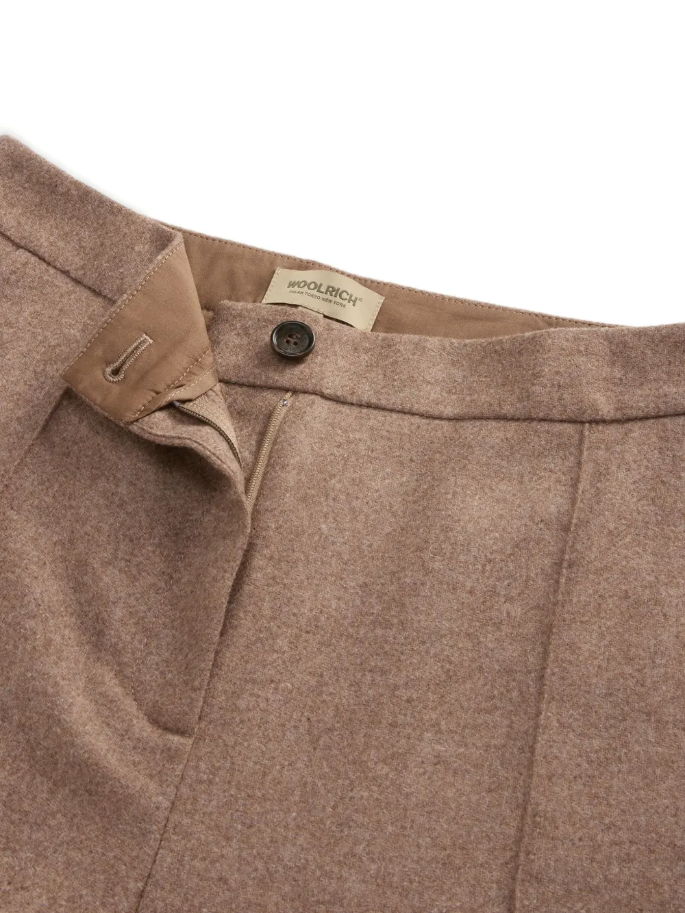 Woolrich Broek van wolblend Bruin