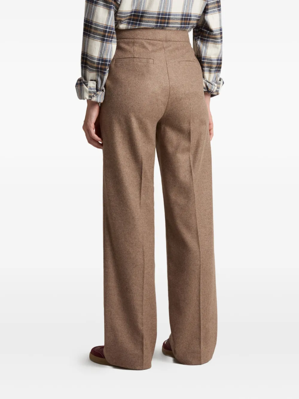 Woolrich Broek van wolblend Bruin
